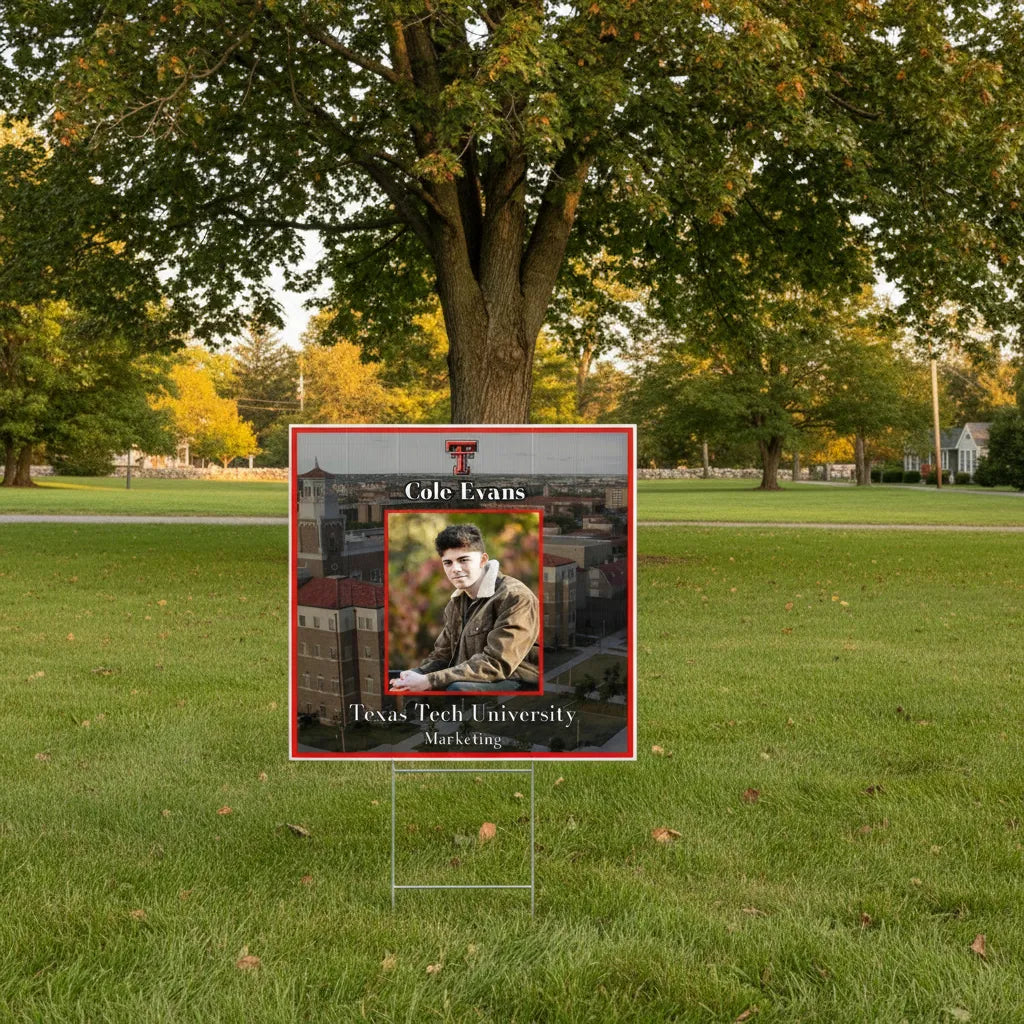 Custom Grad Sign w/High School Back