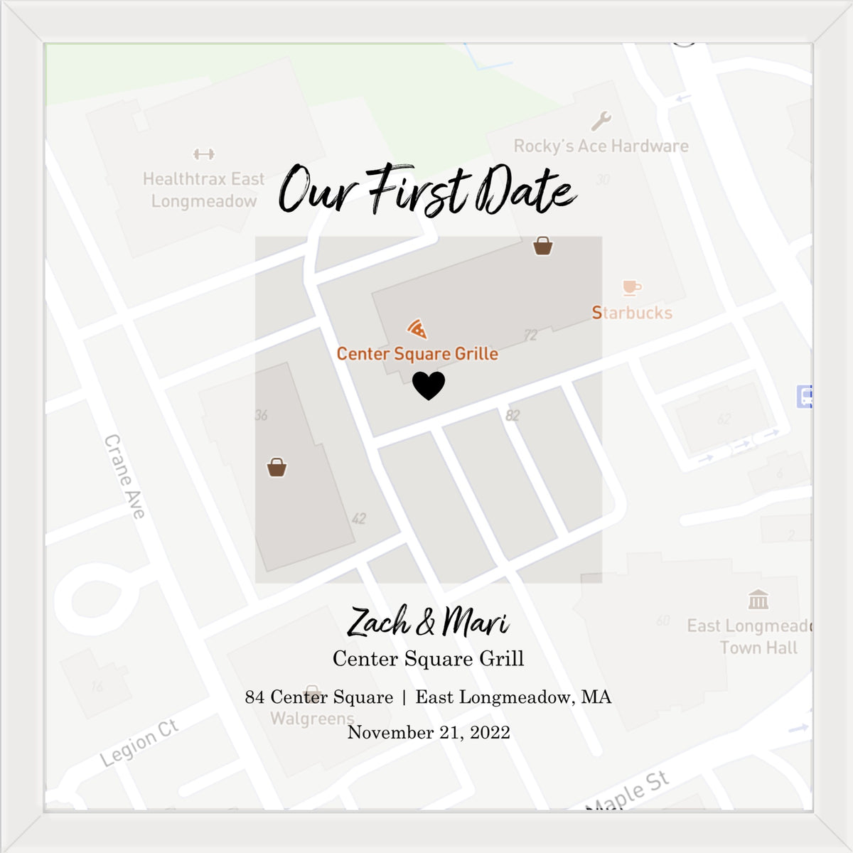 Special Place Street Map Personalized Print