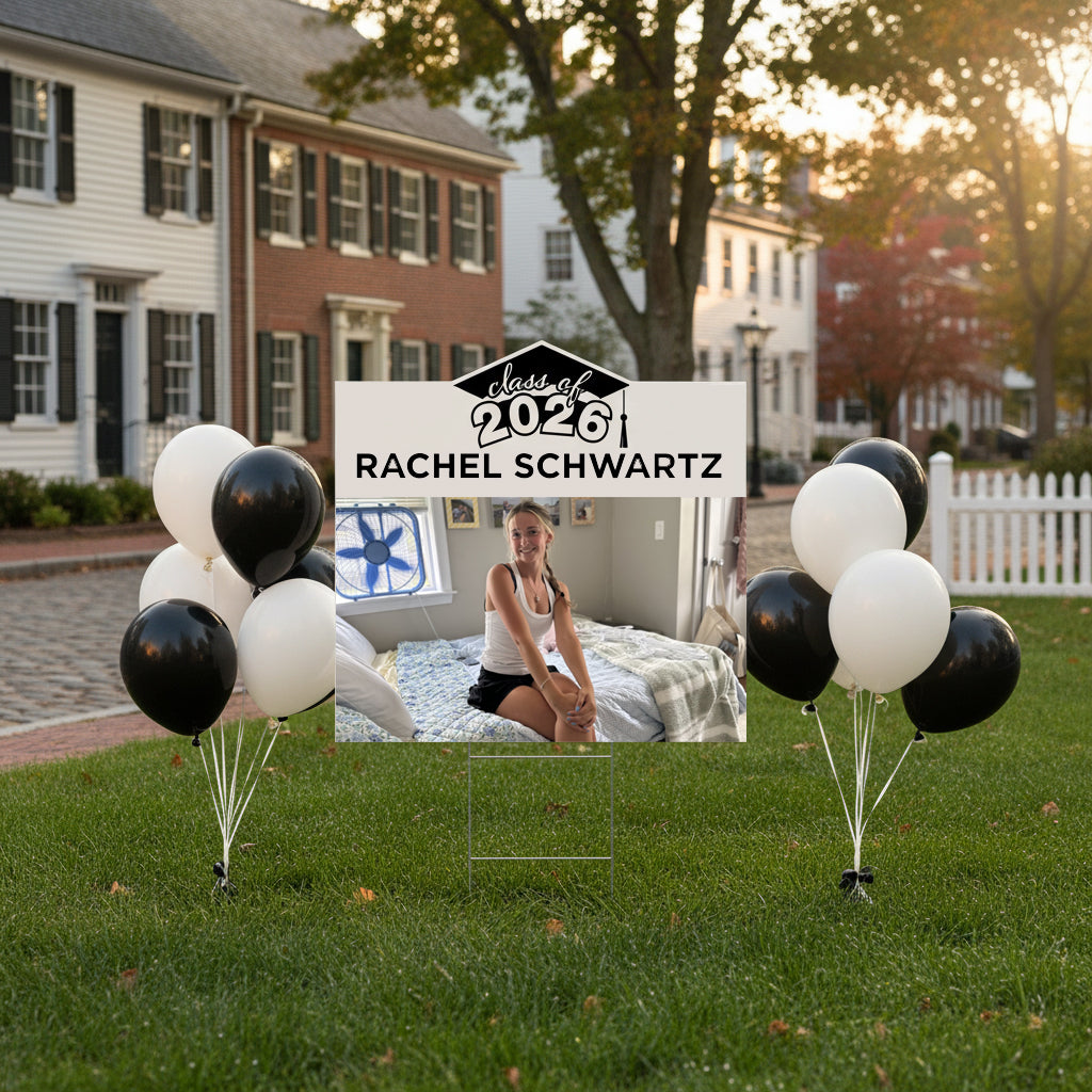 College Grad Lawn Sign - Photo Edition