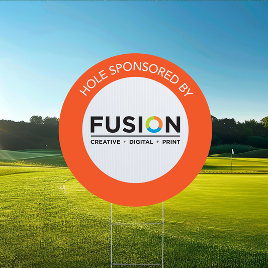 24" Round Sponsor Golf Signs
