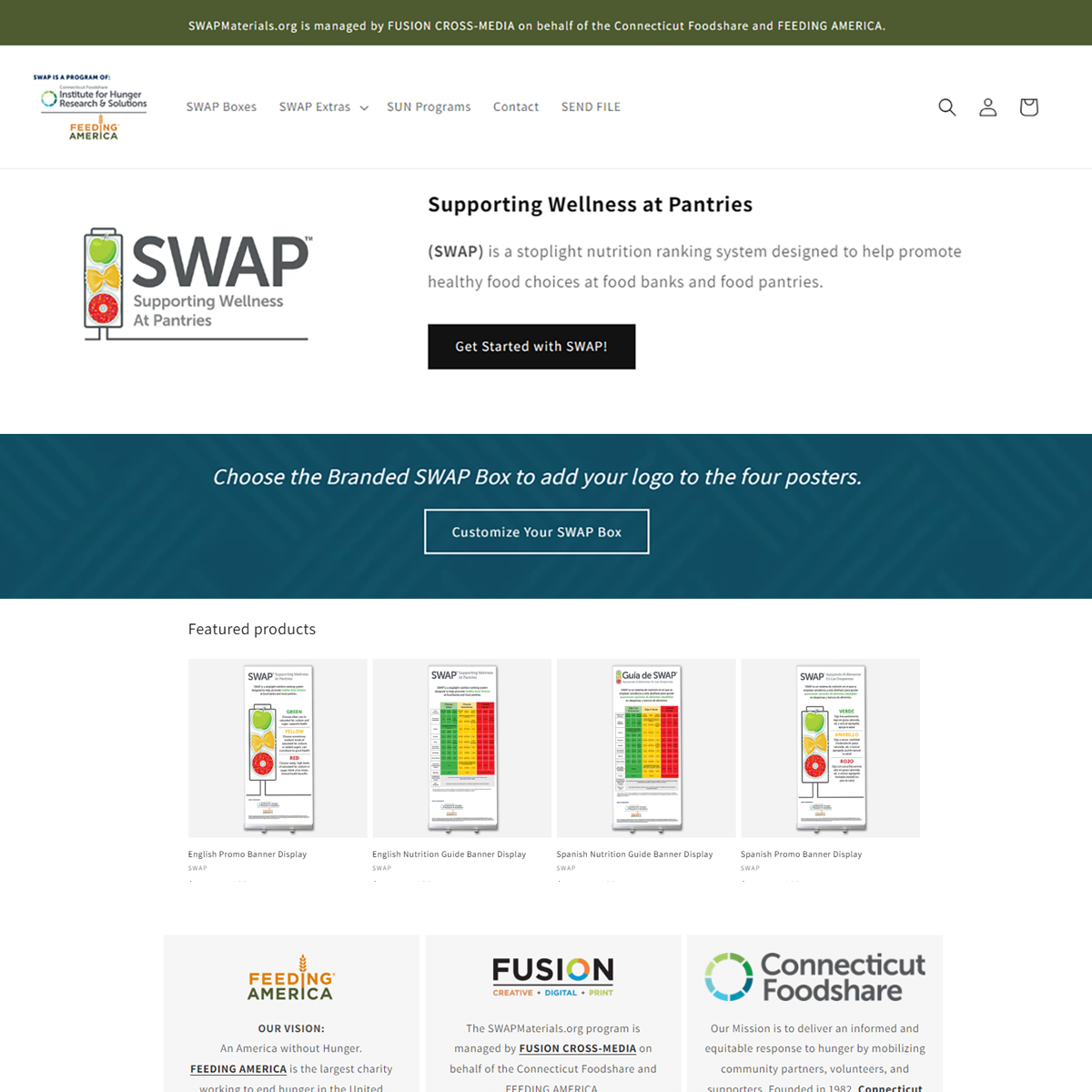 The SWAPMaterials.org ordering portal built by FUSION