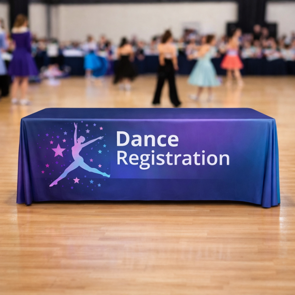 Table Cover for 8 ft table at a dance competition
