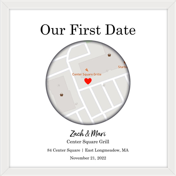 Our First Date Street Map Print - FUSION