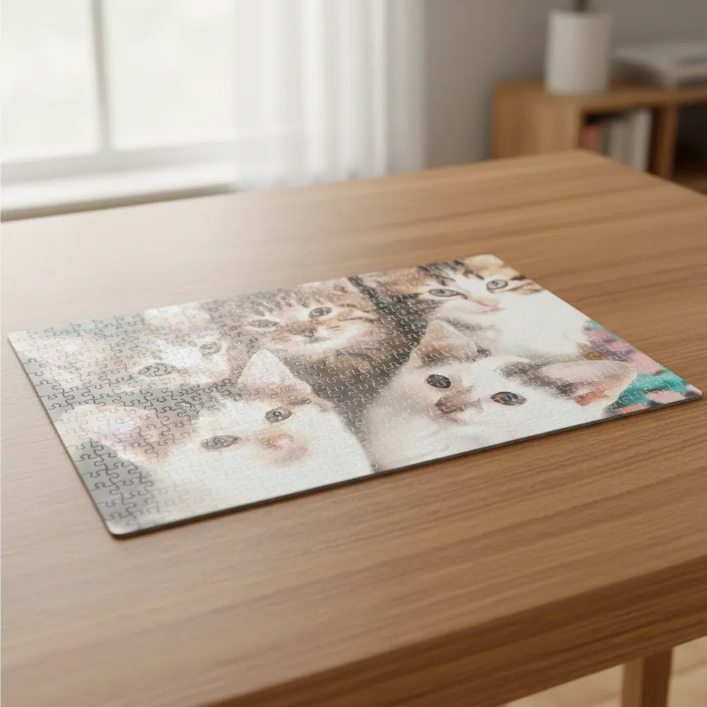 Furry Friend Watercolor Puzzle