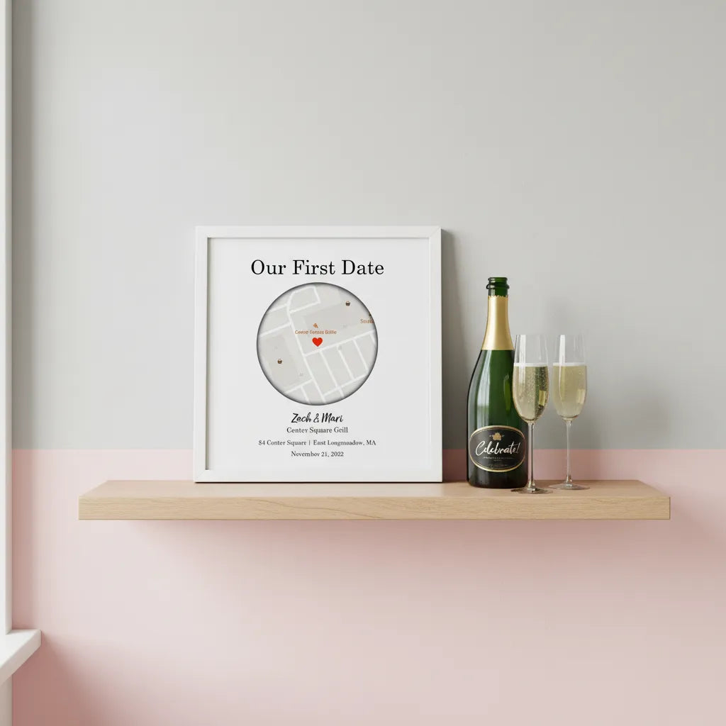Our First Date Street Map Print